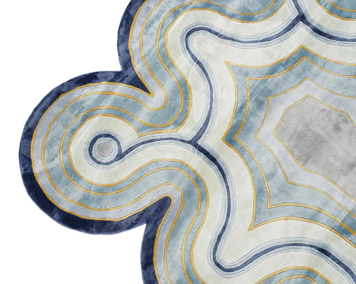 Elysian Scalloped Wave Wool Rug