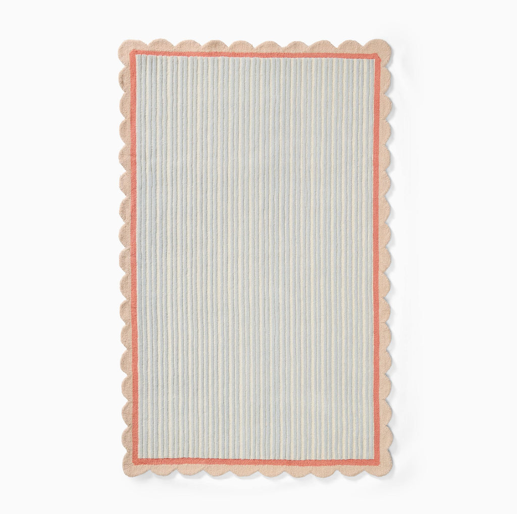 Seabreeze Scalloped Wool Rug