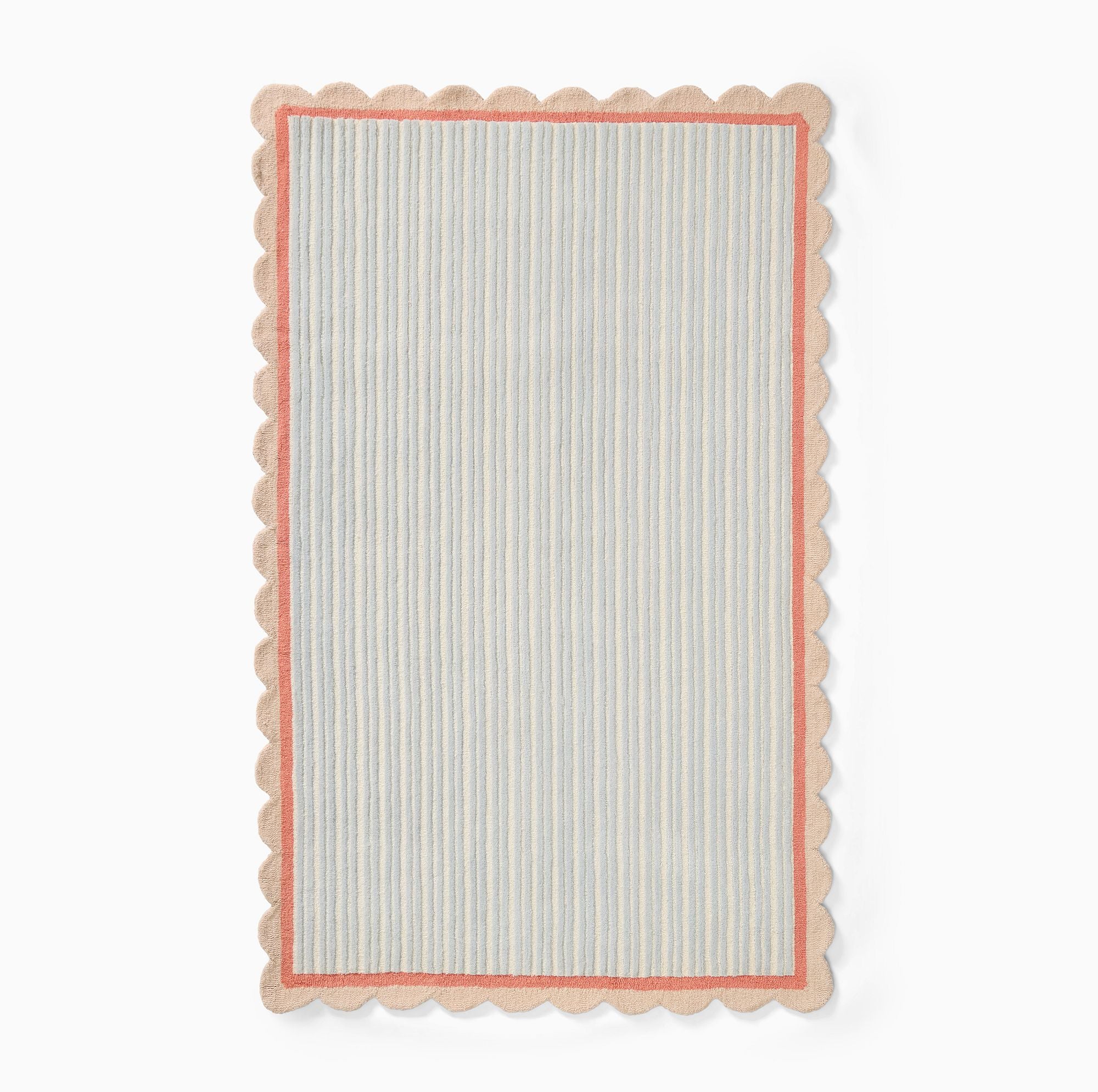Seabreeze Scalloped Wool Rug