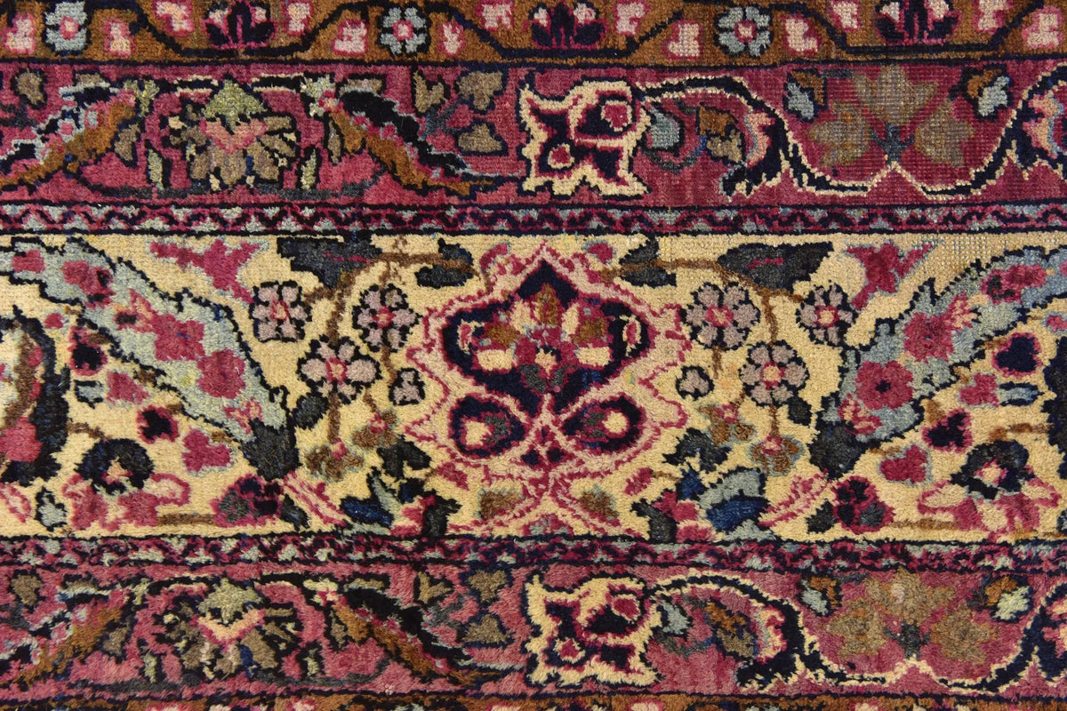 Hand-Knotted Dynasty Medallion Garnet Wool Carpet