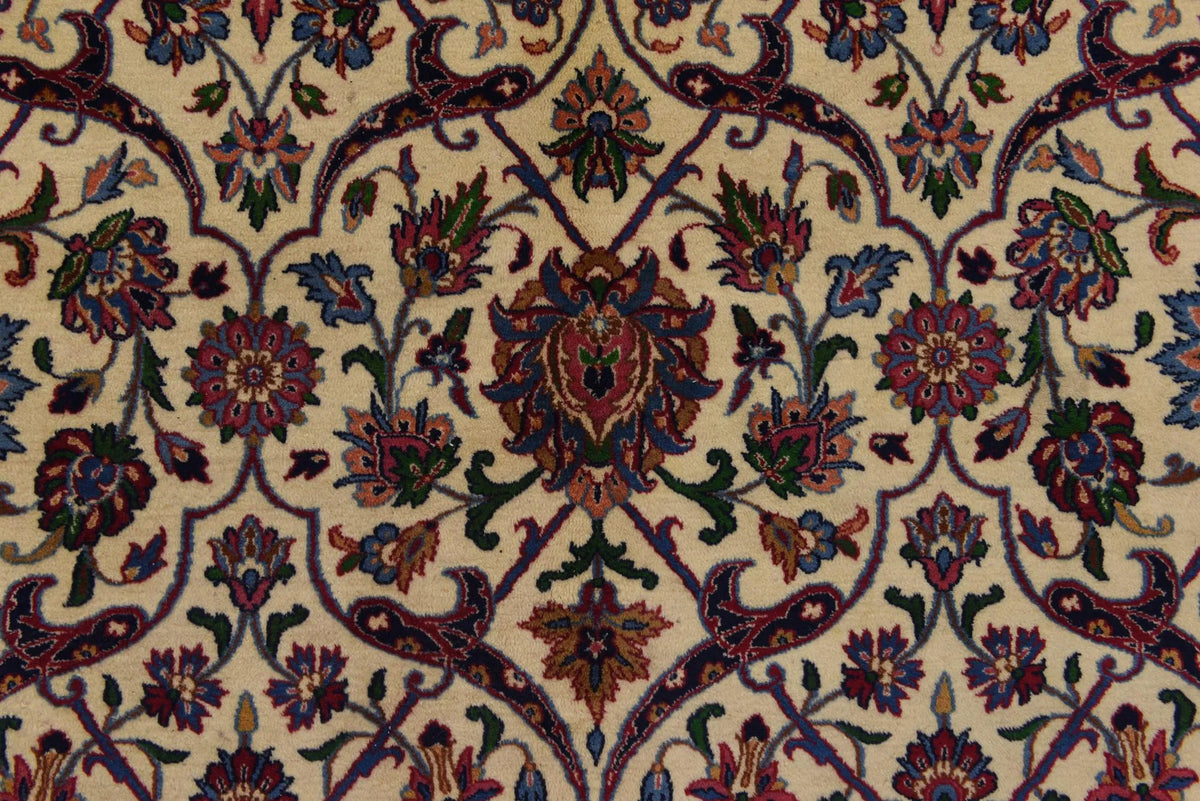Imperial Khorasan Hand-Knotted Persian Floral Wool Rug