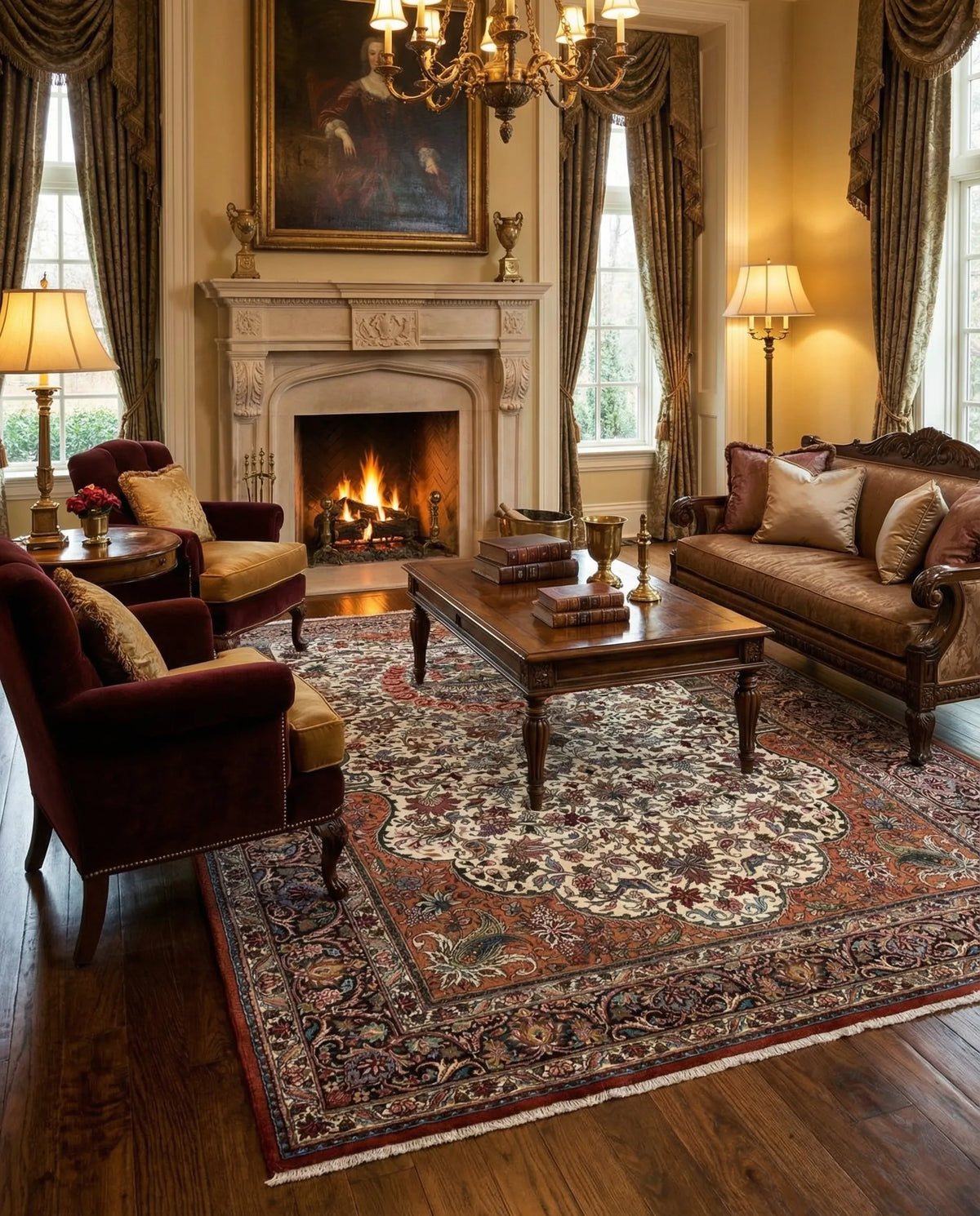 The Eden Arch Hand-Knotted Tree of Life Mehrab Rug