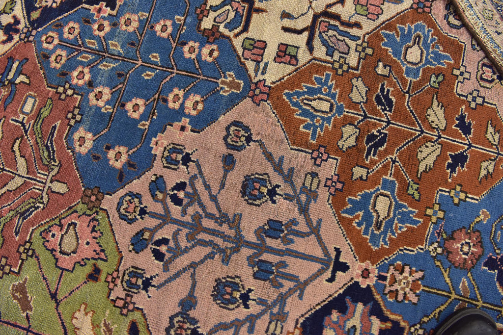 Vintage Bakhtiari Garden Lattice Wool Rug