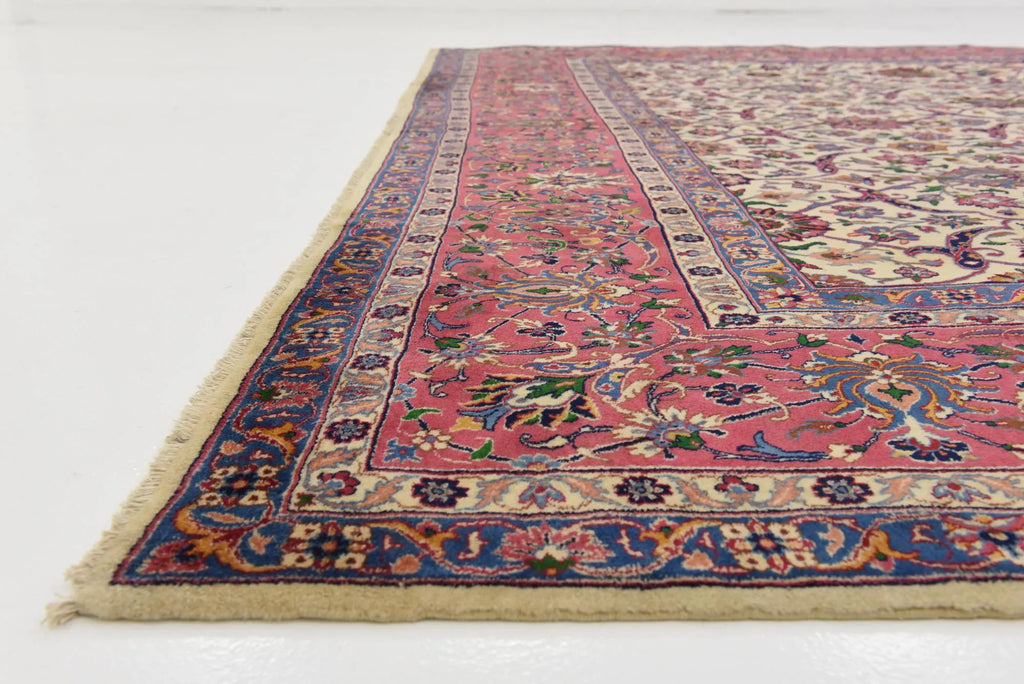 Imperial Khorasan Hand-Knotted Persian Floral Wool Rug