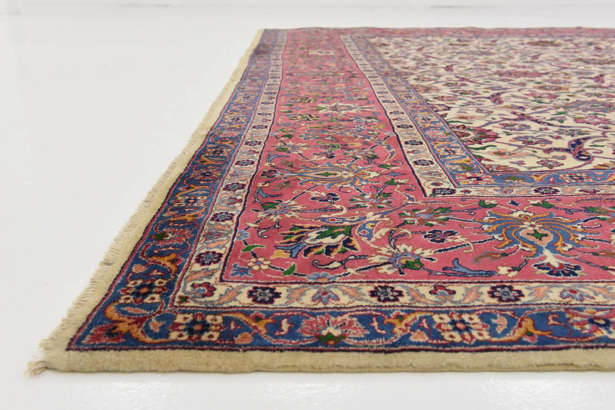 Imperial Khorasan Hand-Knotted Persian Floral Wool Rug