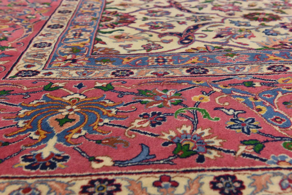 Imperial Khorasan Hand-Knotted Persian Floral Wool Rug