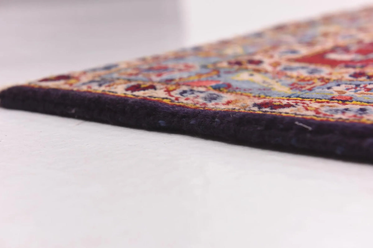Hand-Knotted Regal Sapphire Field Royal Medallion Luxury Wool Rug