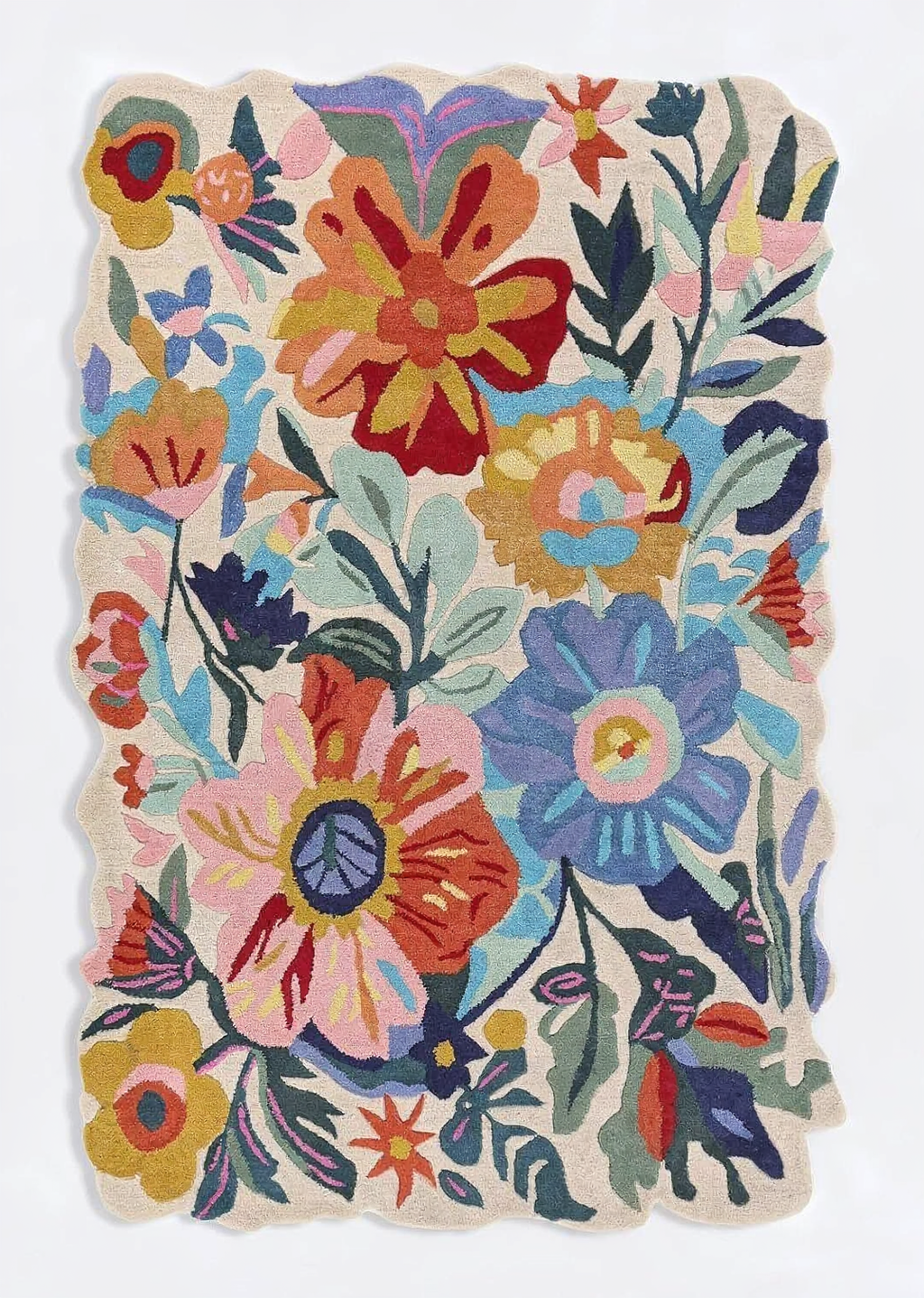 Bloom & Wave Modern Floral Area Rug