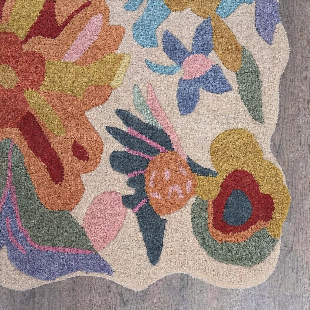 Bloom & Wave Modern Floral Area Rug