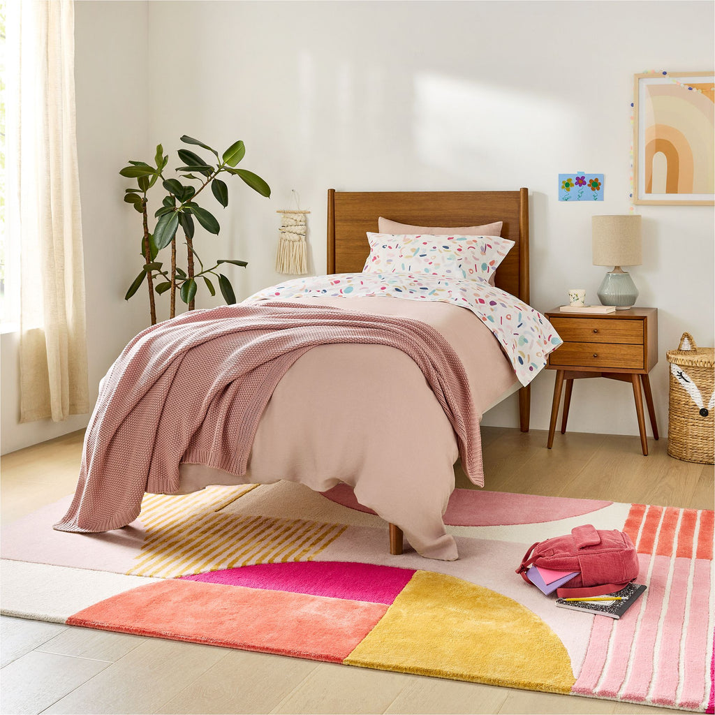 Sunset Geometry Wool Rug