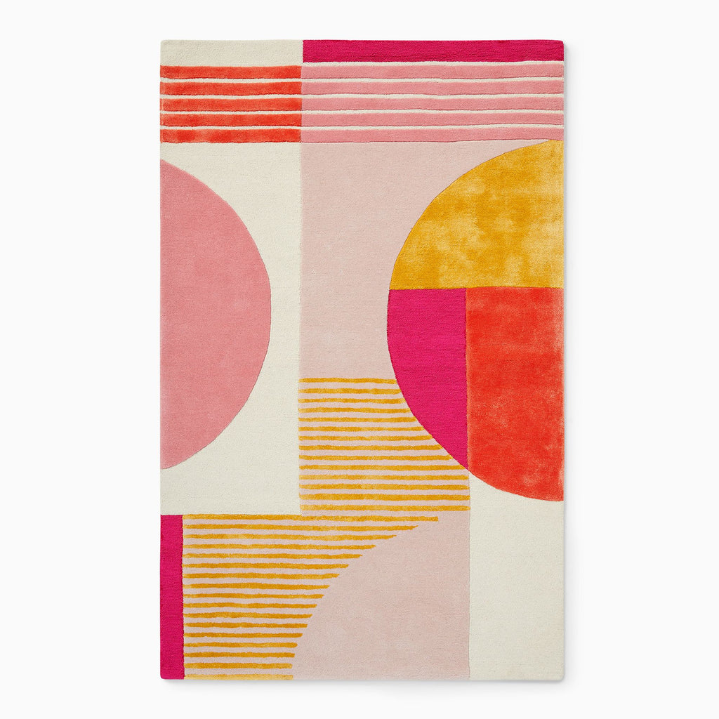 Sunset Geometry Wool Rug