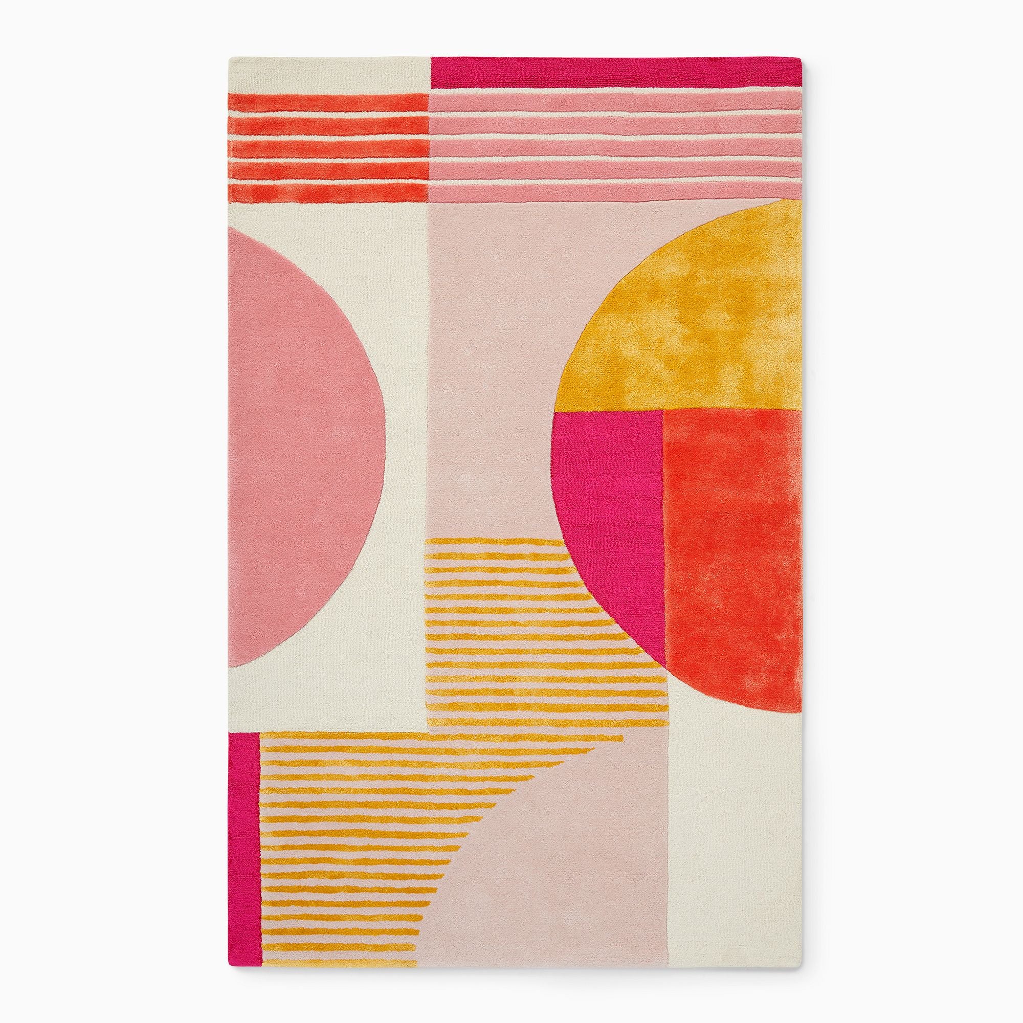 Sunset Geometry Wool Rug