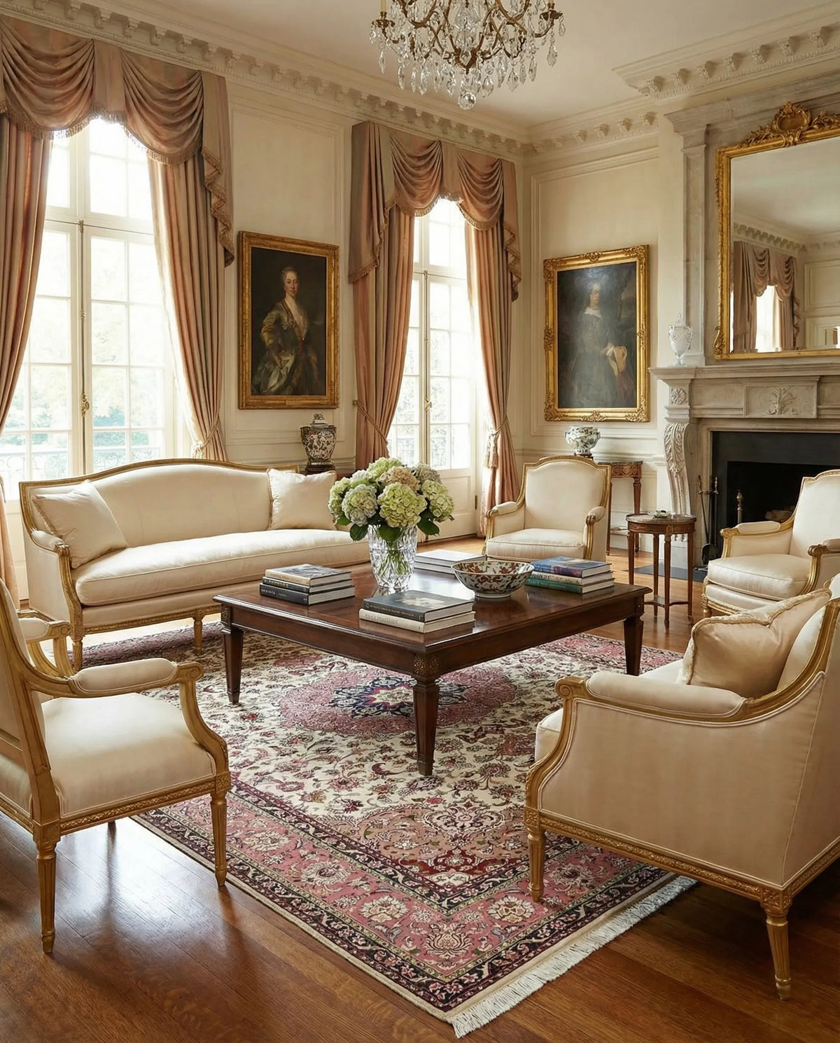 Imperial Kashan Palace Medallion Wool Masterpiece Rug