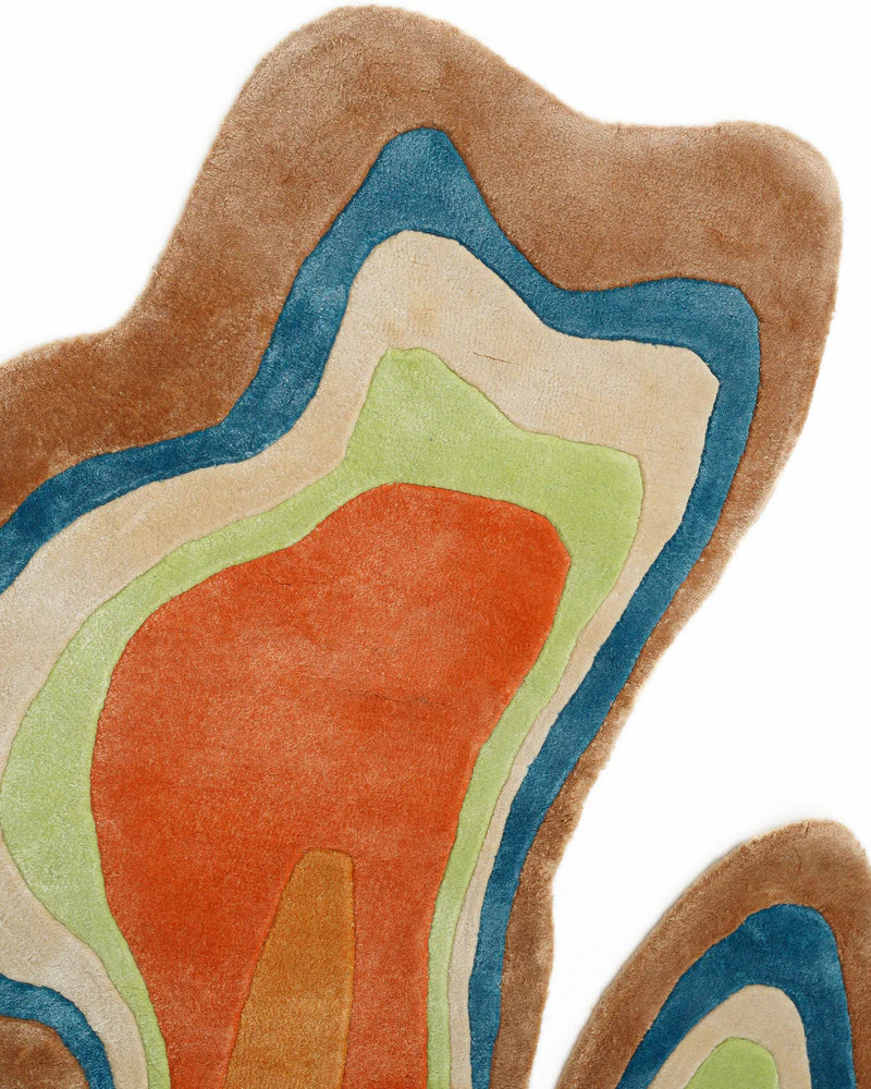 Elysian Topographic Contour Wool Rug