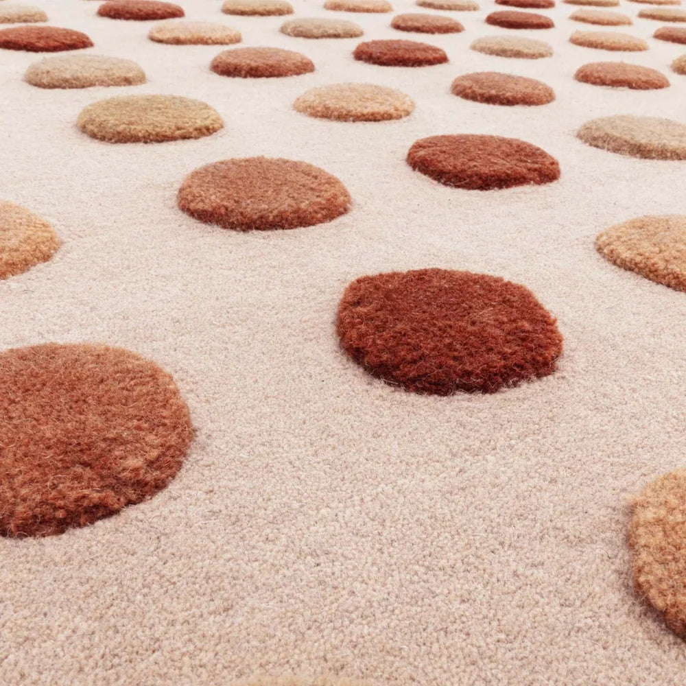 Modern Polka Dot Hand Tufted Wool Rug