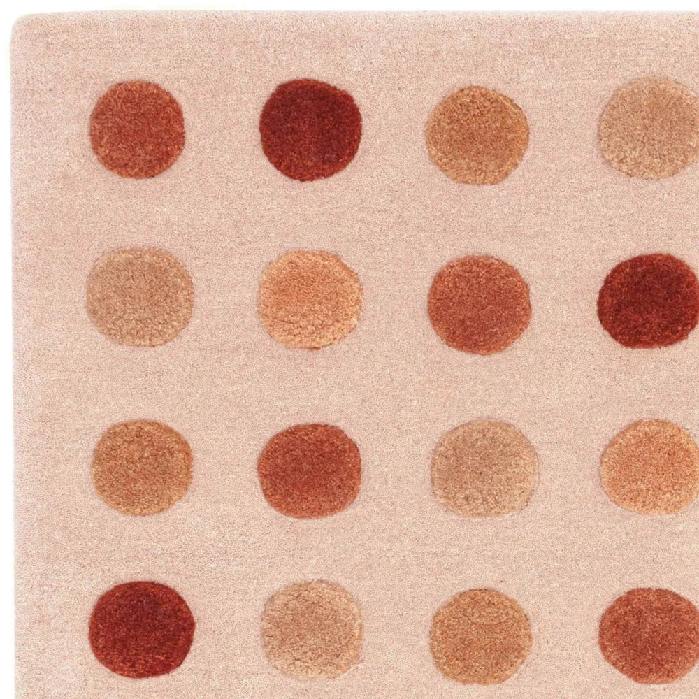 Modern Polka Dot Hand Tufted Wool Rug