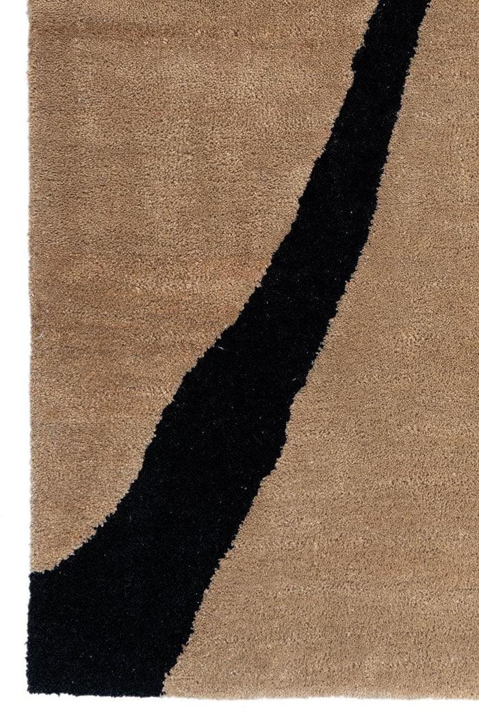 Dune Minimalist Sand Taupe & Ivory Biophilic Living Room Rug