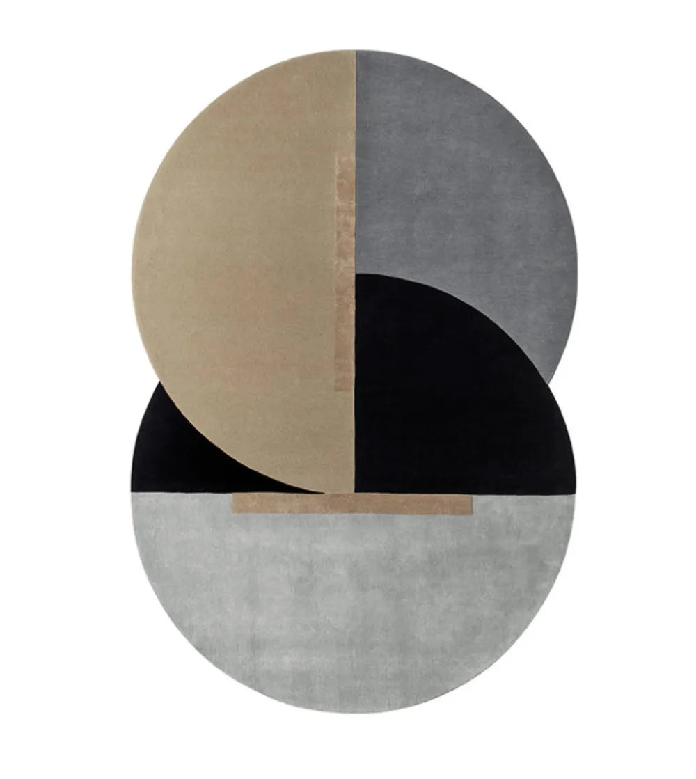 Grey Contemporary Irregular Rug