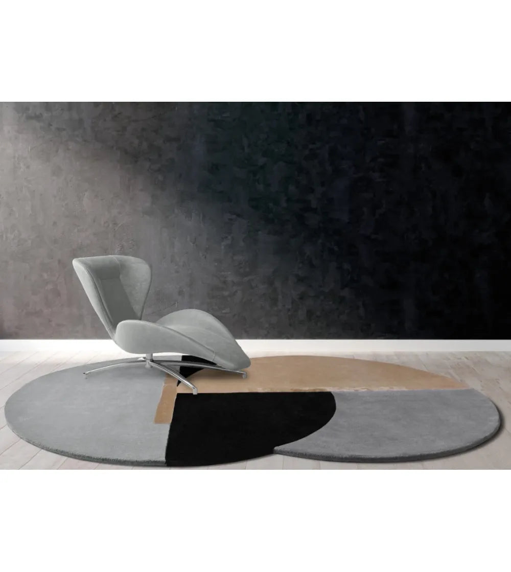 Grey Contemporary Irregular Rug