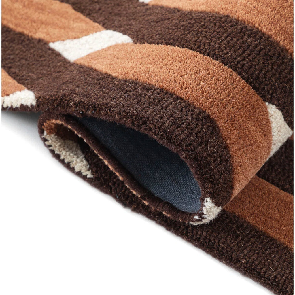 Espresso Wave Wool Rug