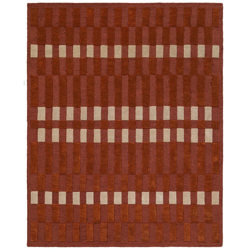 Terracotta Rhythm Wool Rug