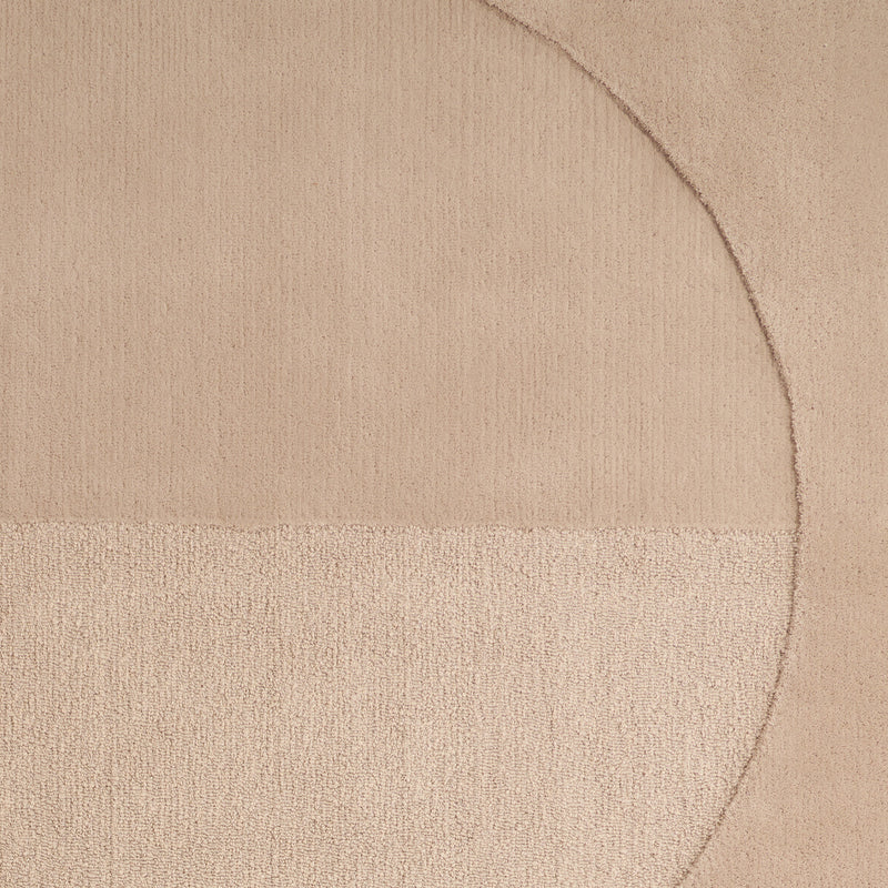 Luxury Minimalist Beige Wool Rug