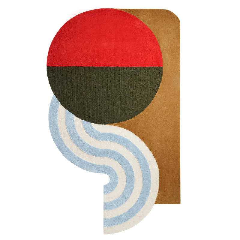 Premium Abstract Multicolor Wool Rug