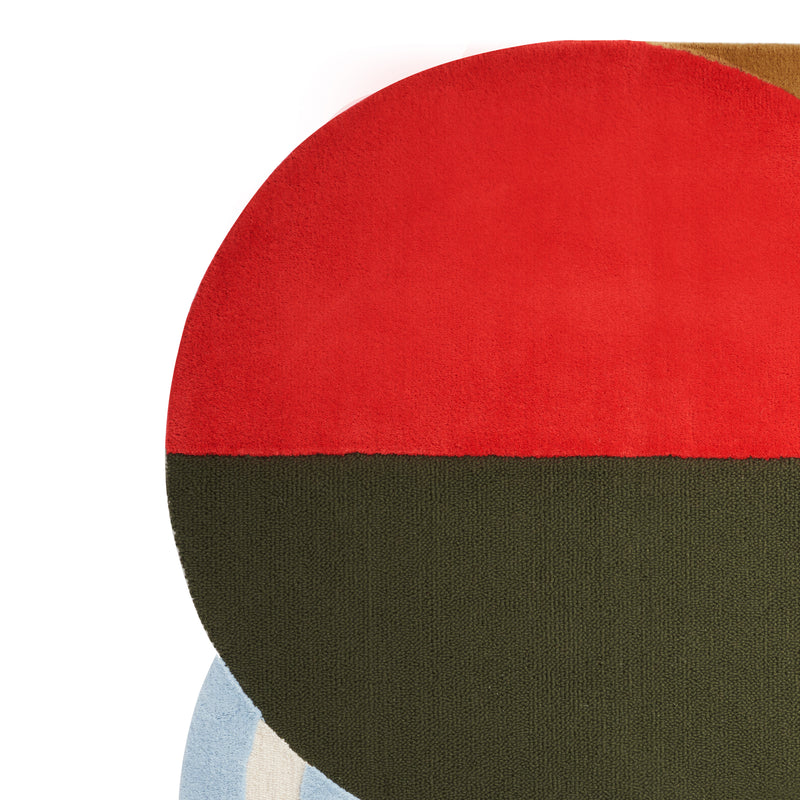 Premium Abstract Multicolor Wool Rug