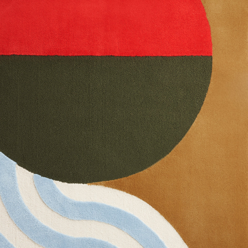 Premium Abstract Multicolor Wool Rug