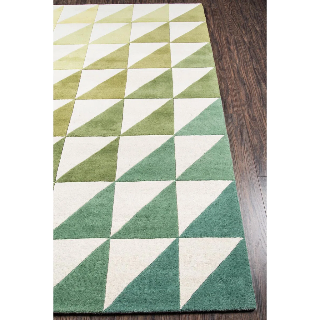 Verdant Triangle Wool Rug