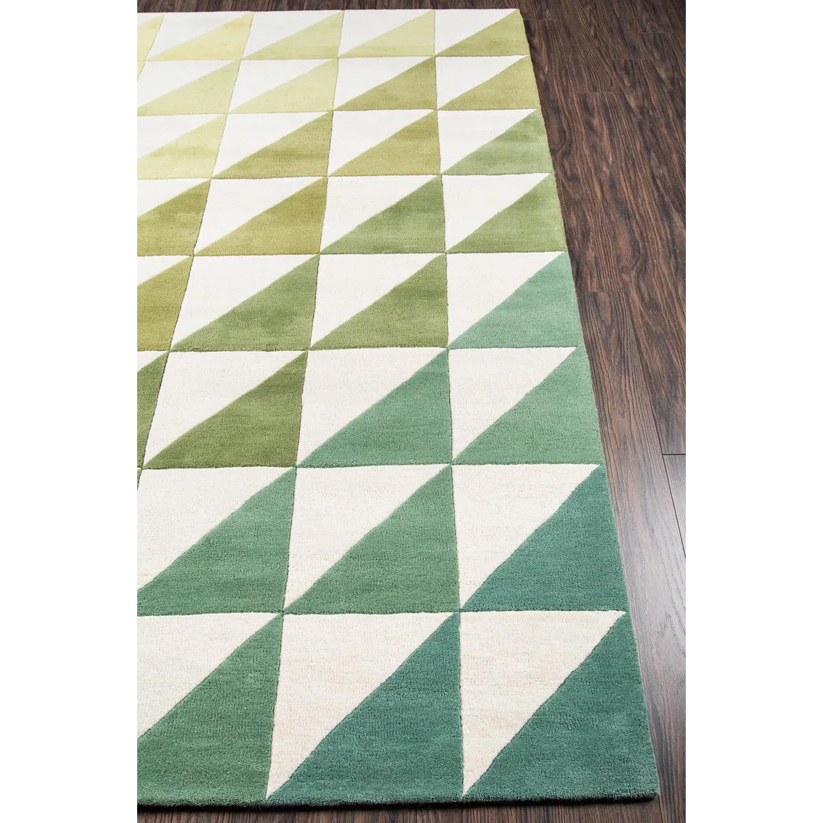 Verdant Triangle Wool Rug