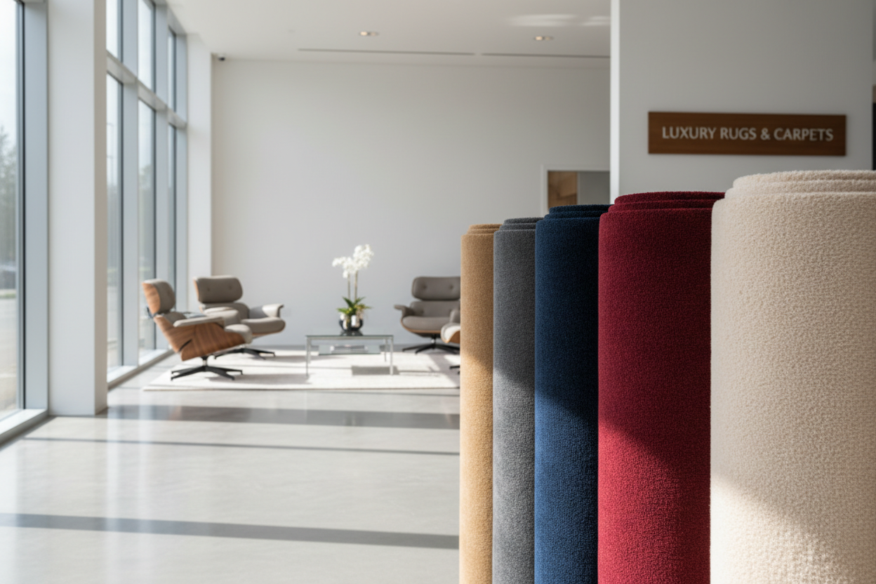 show multiple roll of carpet for best for hero section