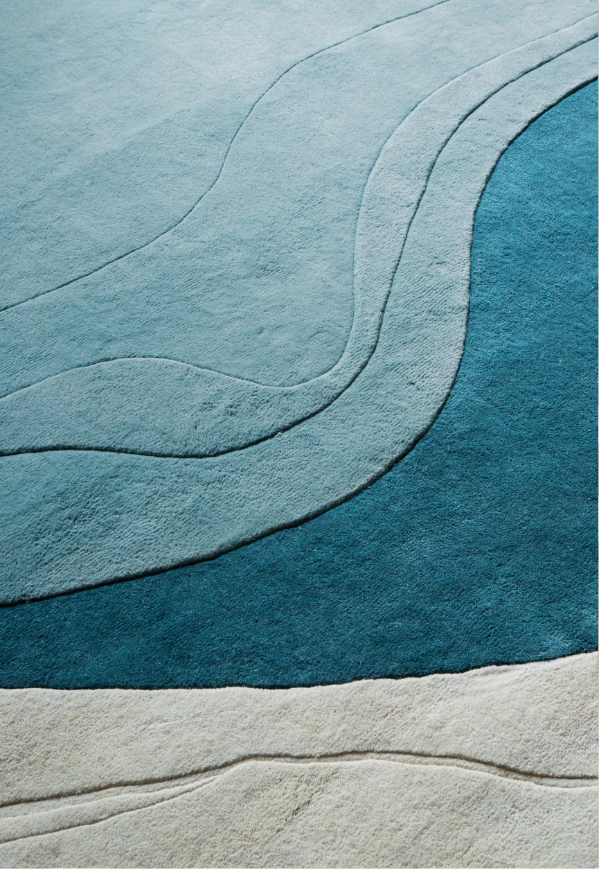 Azure Tide Organic Wool Rug