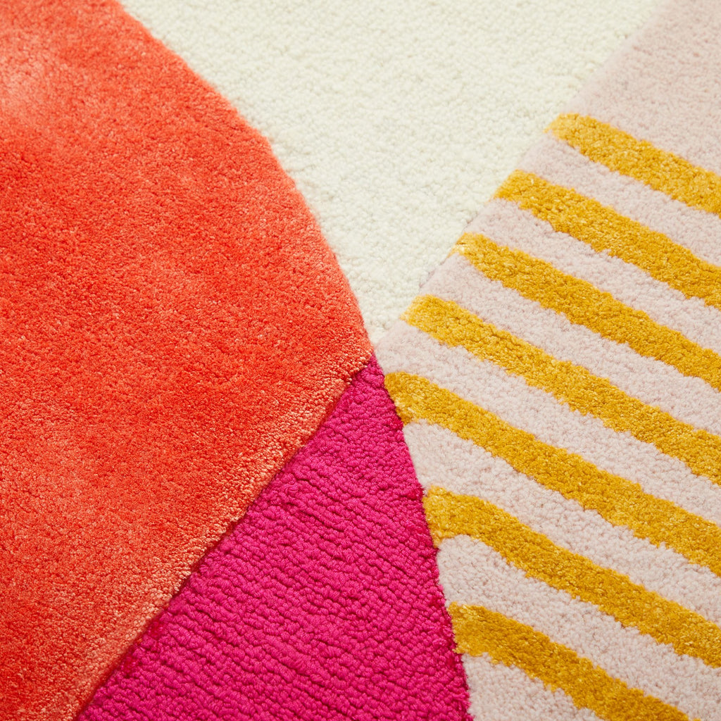 Sunset Geometry Wool Rug
