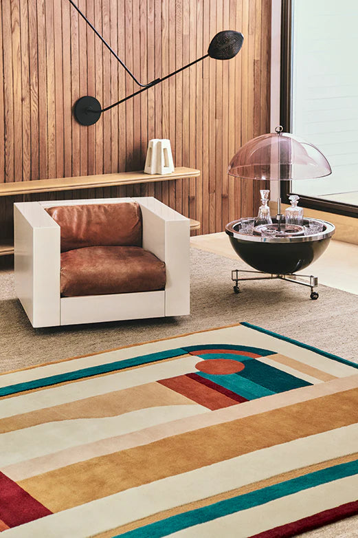 Premium Geometric Wool Carpet for Modern Interiors