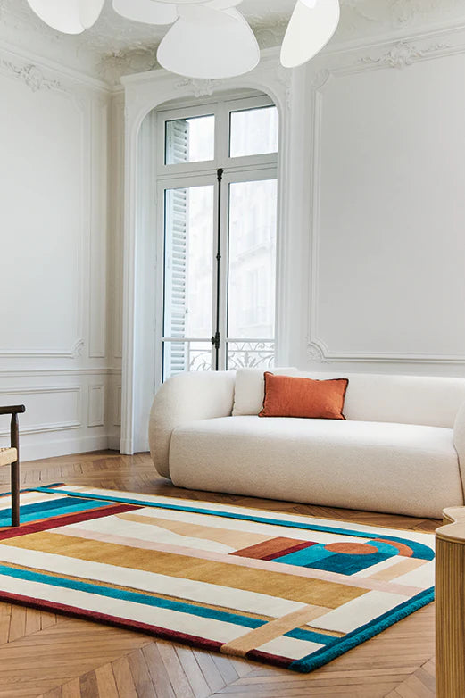 Premium Geometric Wool Carpet for Modern Interiors