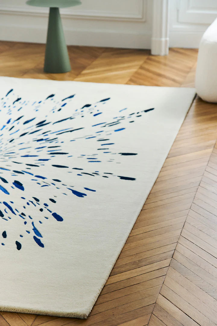 White Splash Art Carpet