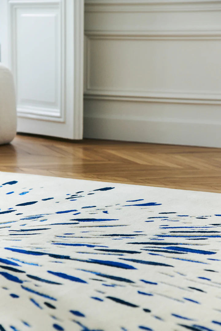 White Splash Art Carpet