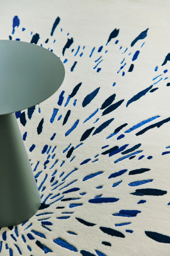 White Splash Art Carpet