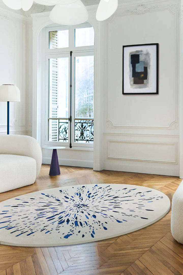 Dynamic Splash Pattern Wool Rug