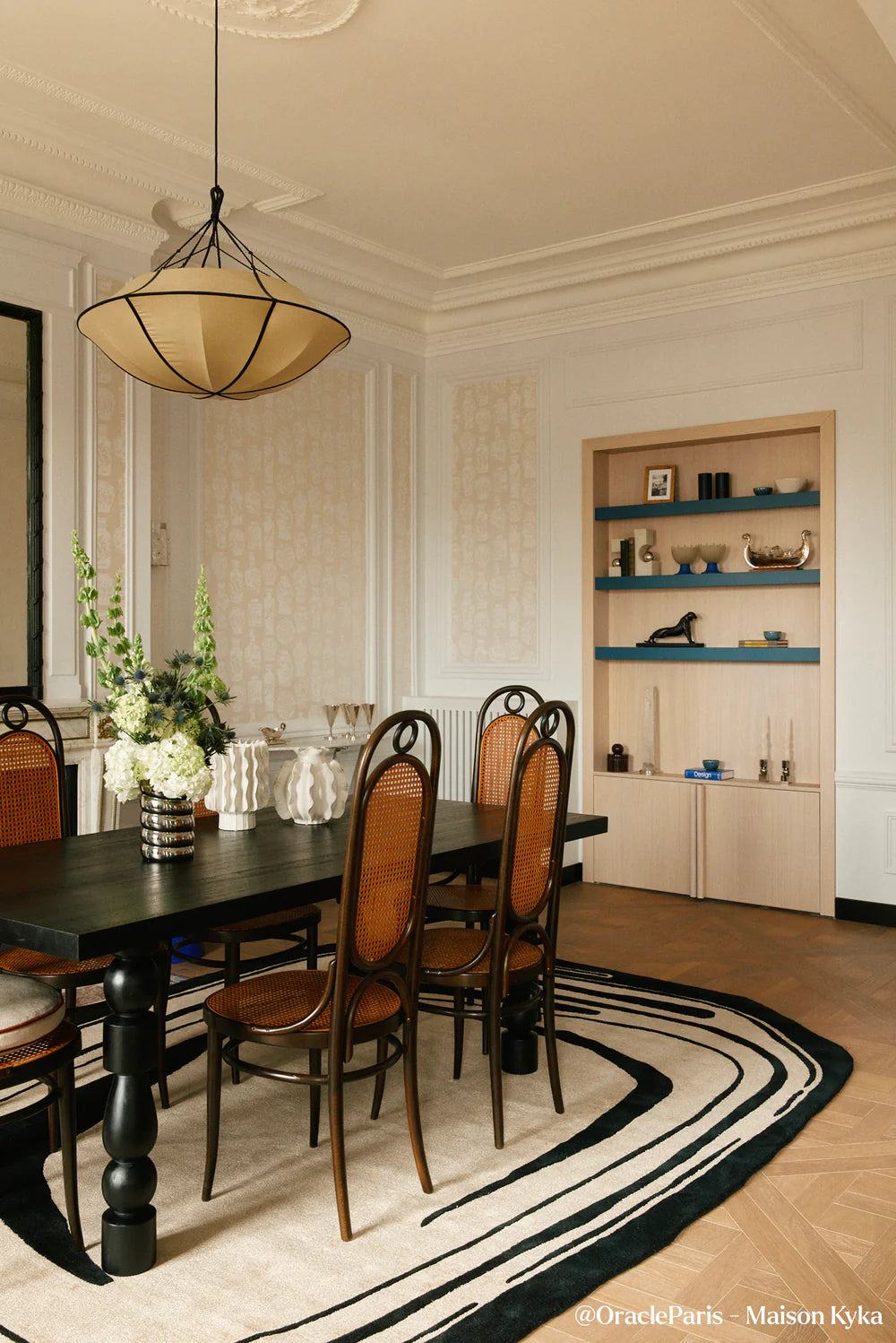 Hand Tufted Black & White Statement Carpet
