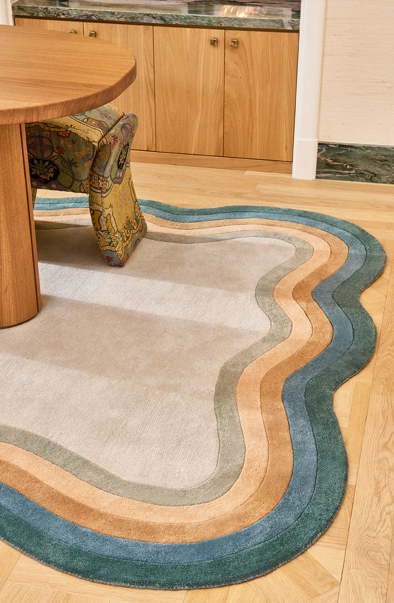 Modern Wavy Silhouette Rug