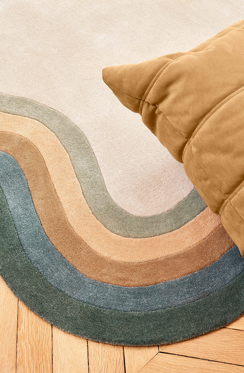 Modern Wavy Silhouette Rug
