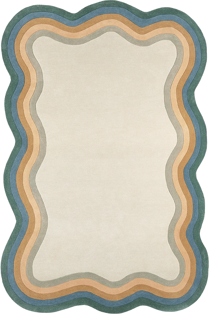 Modern Wavy Silhouette Rug