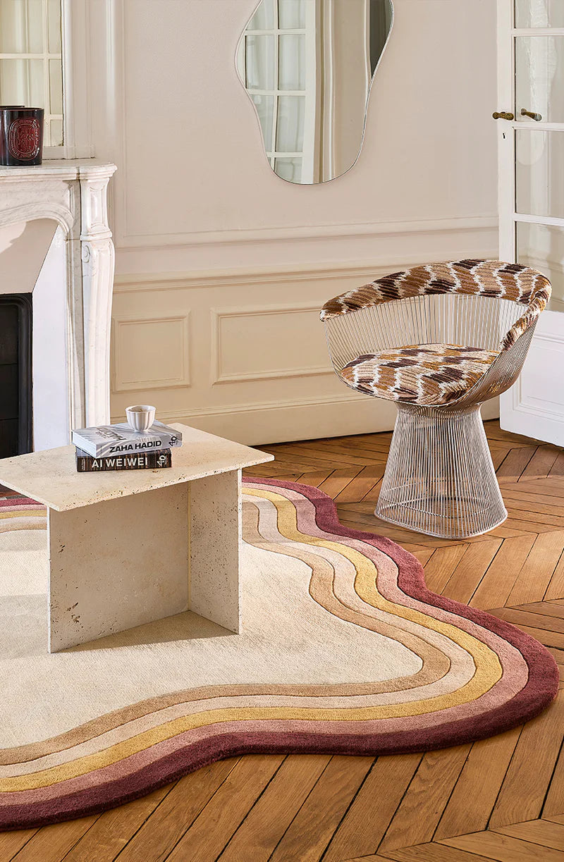 Scandinavian Wavy Border Rug