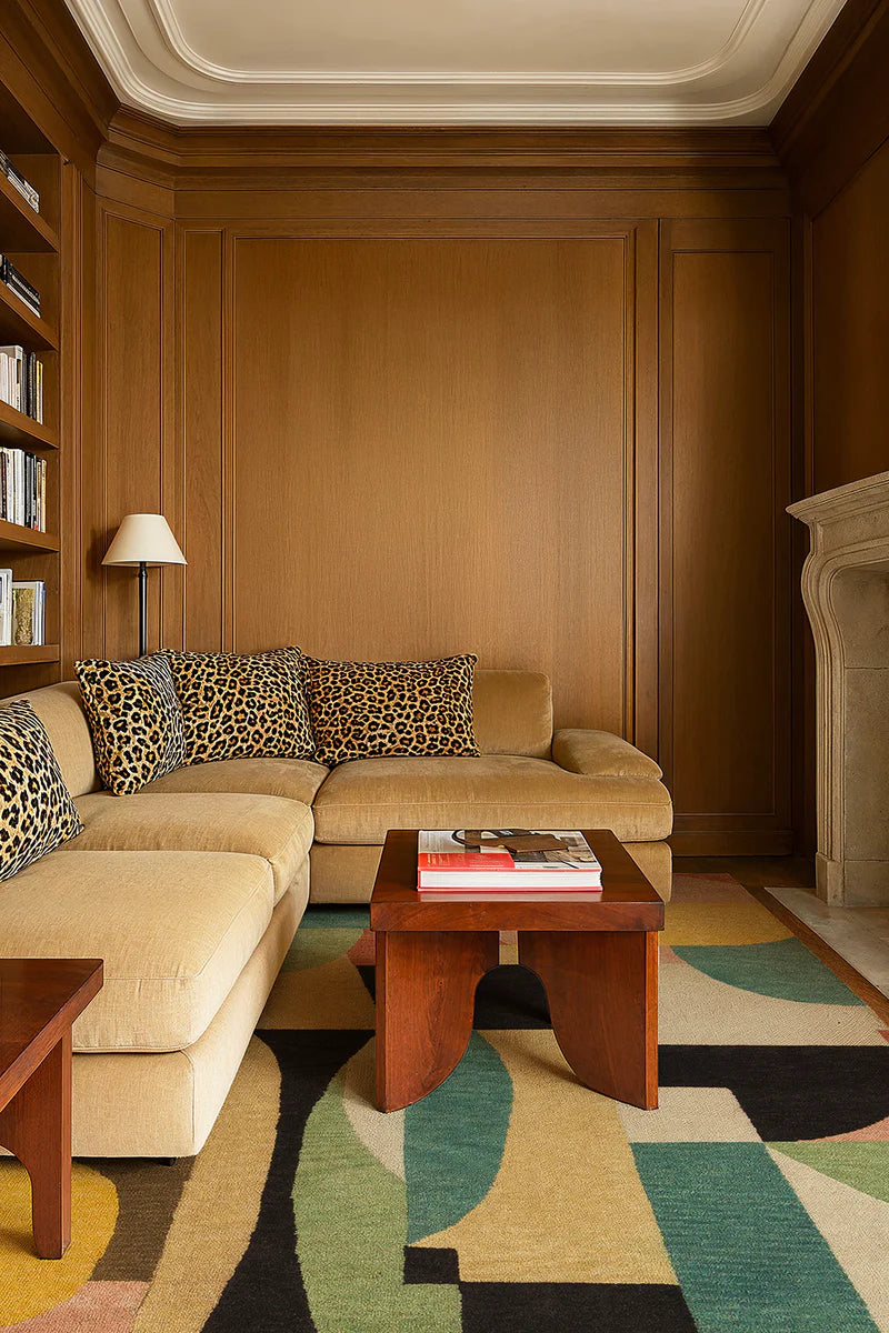 Modern Artistic Area Rug with Bold Color Blocking