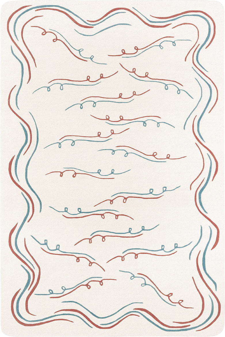Premium Minimalist Area Carpet with Abstract Line Art