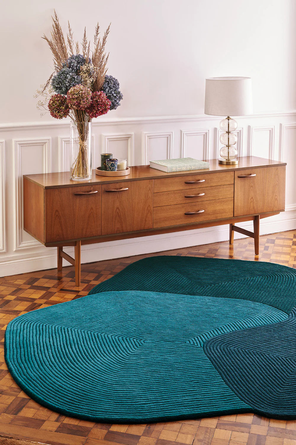 Modern Optical Cube Wool Rug
