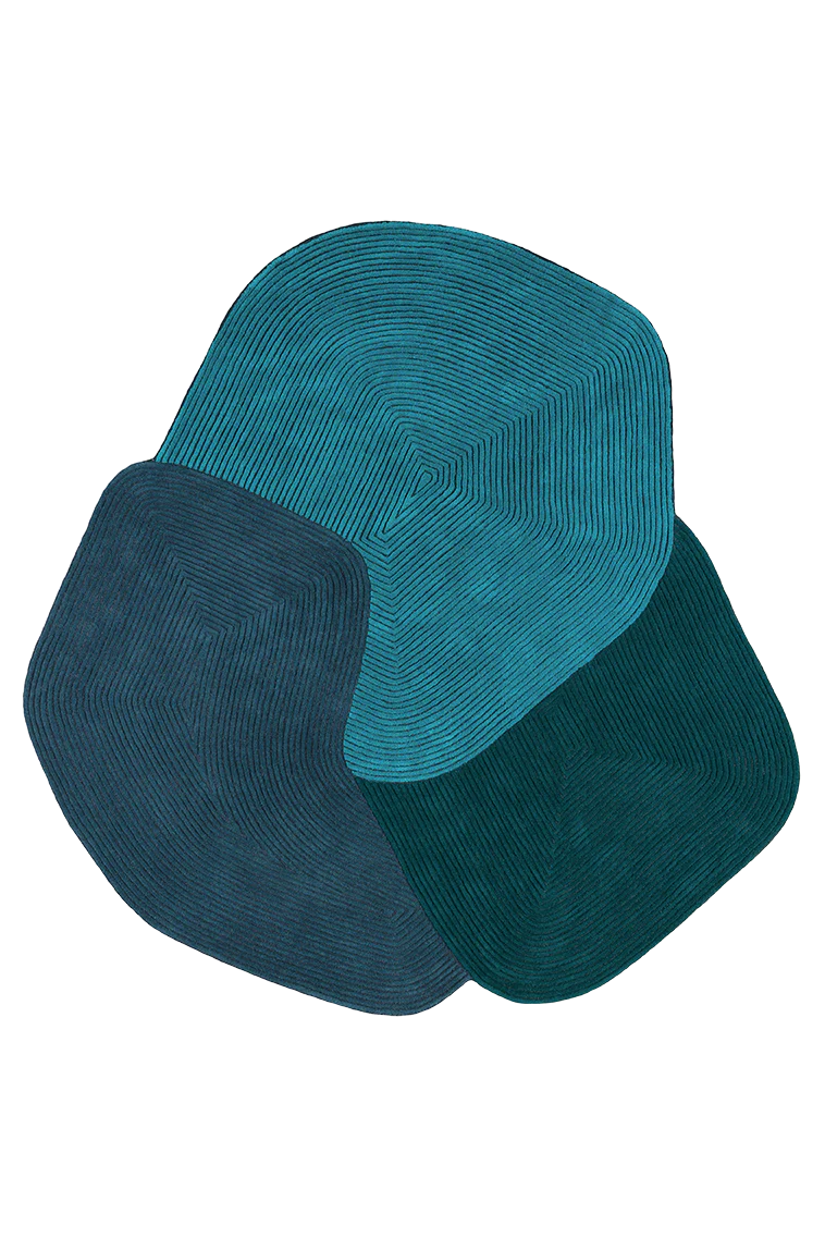 Modern Optical Cube Wool Rug