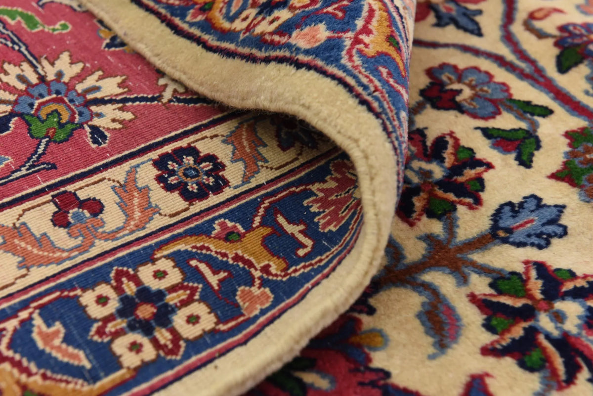 Imperial Khorasan Hand-Knotted Persian Floral Wool Rug